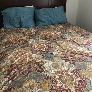 Pottery barn duvet cover and pillow shams. queen